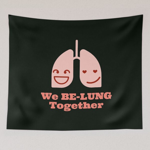 Item preview, We Be-Lung Together, funny valentine quote, funny doctor design, pulmonology designed and sold by doctors-apparel.