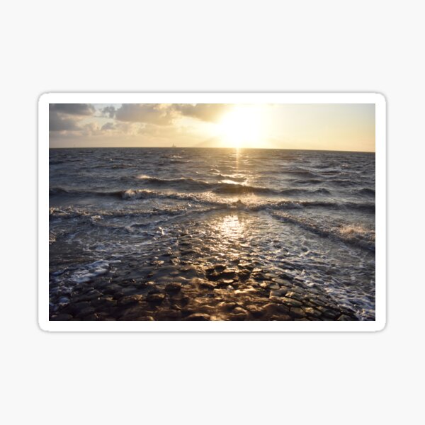 Item preview, sunset wadden sea north sea designed and sold by MiraNomegusta.