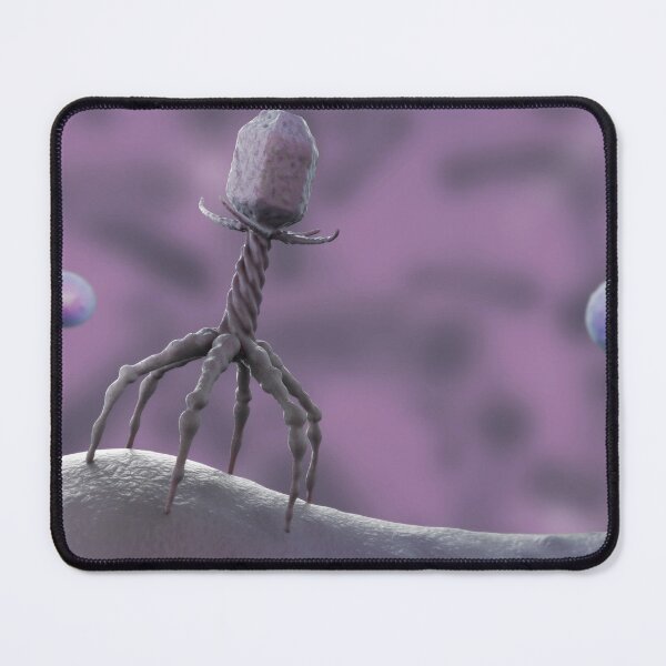 Item preview, SURFIN BACTERIOPHAGE  MICROSCOPE IMAGE PHOTO...Microbiology designed and sold by Hippiesole.
