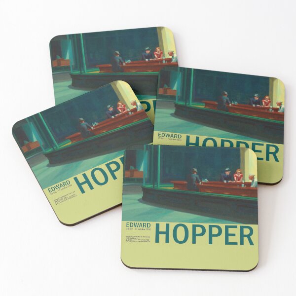 Item preview, Edward Hopper - Nighthawks - Minimalist Exhibition Art Poster designed and sold by Francisco Couto.