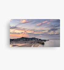 St Ives Harbour Sunset Canvas Print