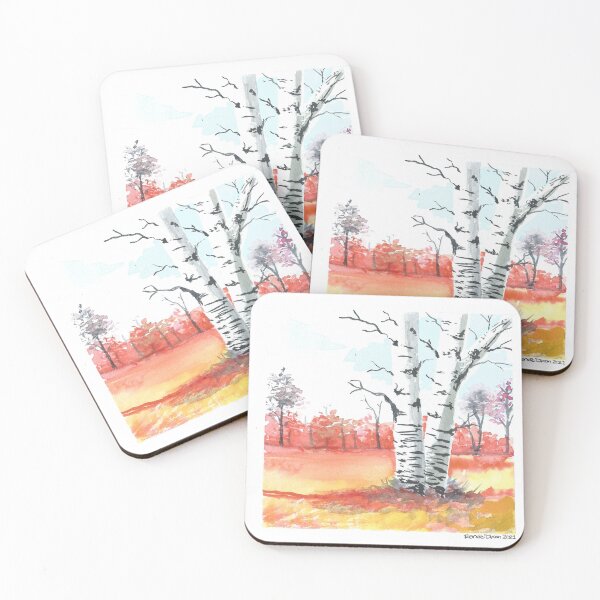 Item preview, Autumn Birch Trees  designed and sold by ReneeDixonArt.