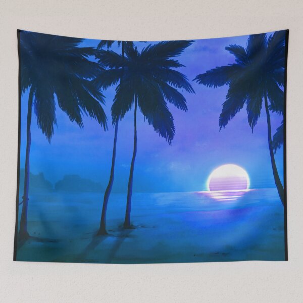 Item preview, Gorgeous Retro Neon Sun & Palm Trees V2 designed and sold by NexusArts.