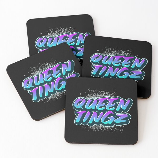 Item preview, Queen tingz fun blue purple graffiti design designed and sold by CreatedbyJR.