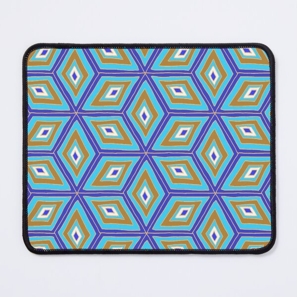 Item preview, Blue and Gold Tilted Cubes Pattern designed and sold by Gravityx9.