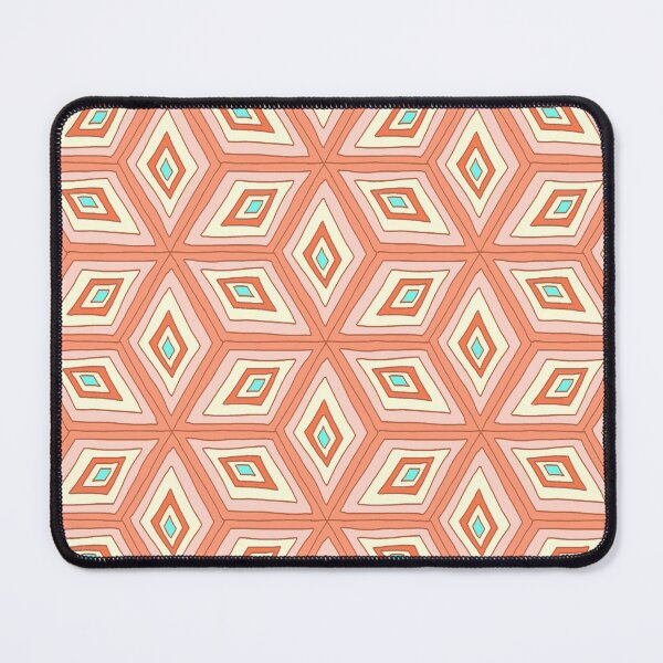 Item preview, Living Coral Tilted Cubes Pattern designed and sold by Gravityx9.