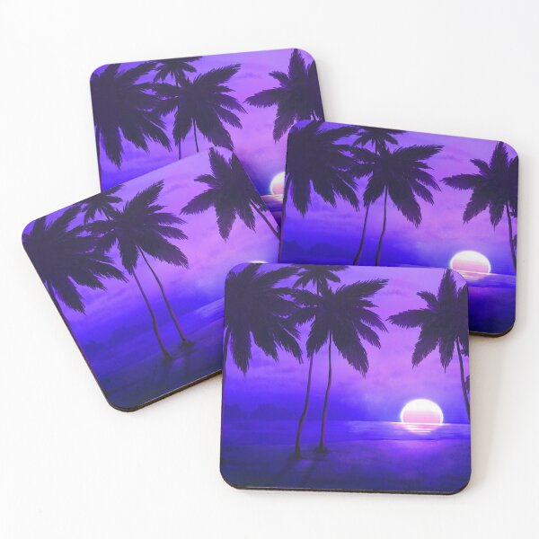Item preview, Gorgeous Retro Neon Sun & Palm Trees V3 designed and sold by NexusArts.
