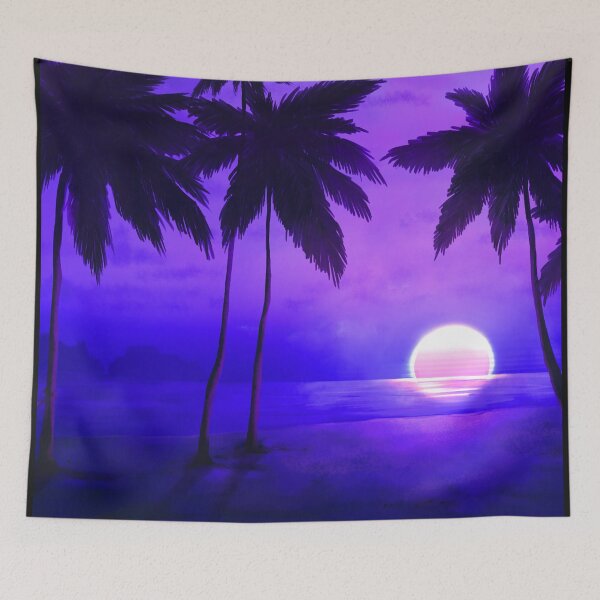 Item preview, Gorgeous Retro Neon Sun & Palm Trees V3 designed and sold by NexusArts.