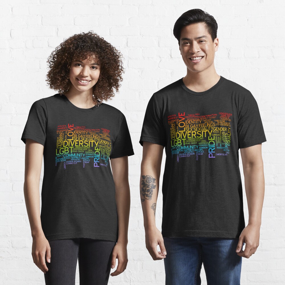 T-shirt essentiel « Nuage de mots LGBT» 