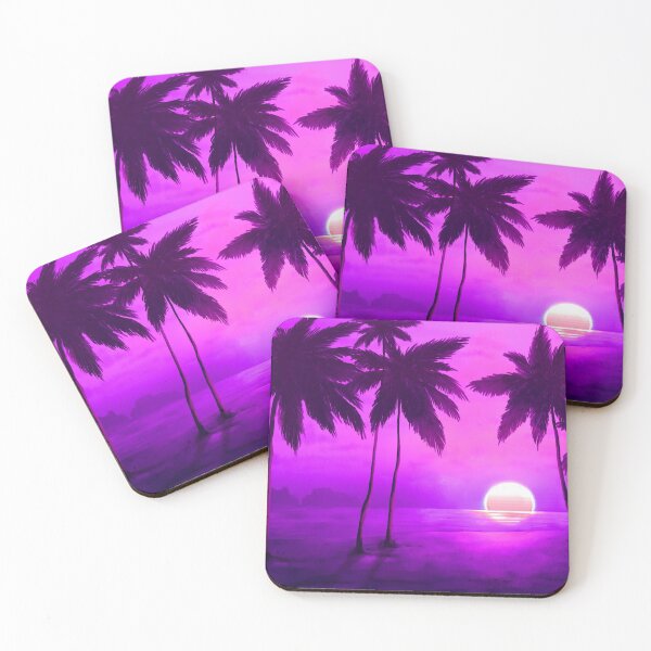 Item preview, Gorgeous Retro Neon Sun & Palm Trees V4 designed and sold by NexusArts.