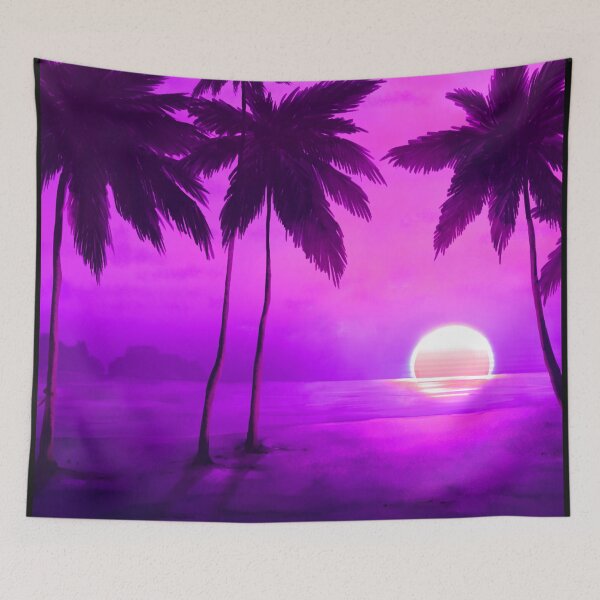 Item preview, Gorgeous Retro Neon Sun & Palm Trees V4 designed and sold by NexusArts.