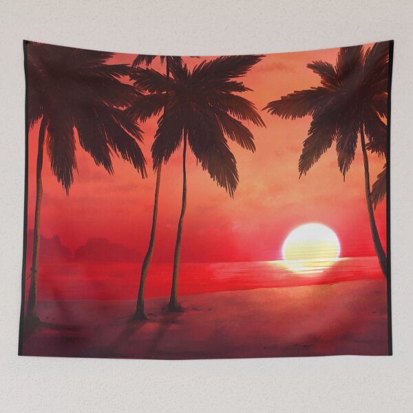 Item preview, Gorgeous Retro Neon Sun & Palm Trees V5 designed and sold by NexusArts.