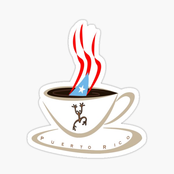 Puerto Rico Stickersla Greca De Cafecoffee Makercafeteraun Cafecito Café  Boricuacoffee Arthispanic and Latino Heritage Sticker 