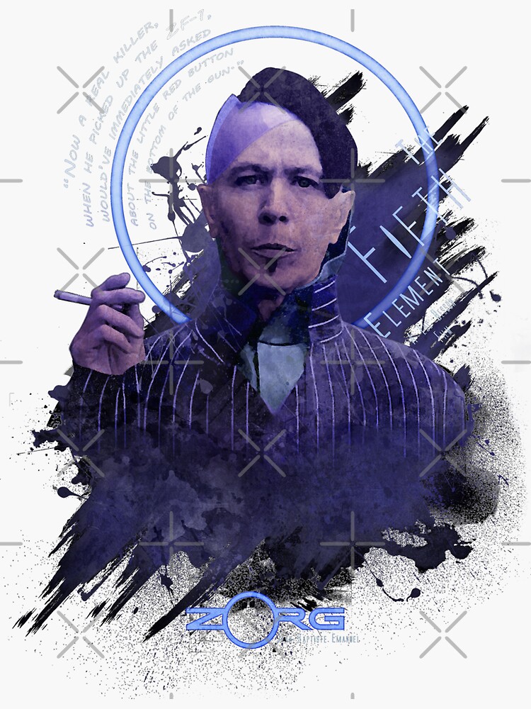 Pegatina « El quinto elemento; esta impresión presenta a