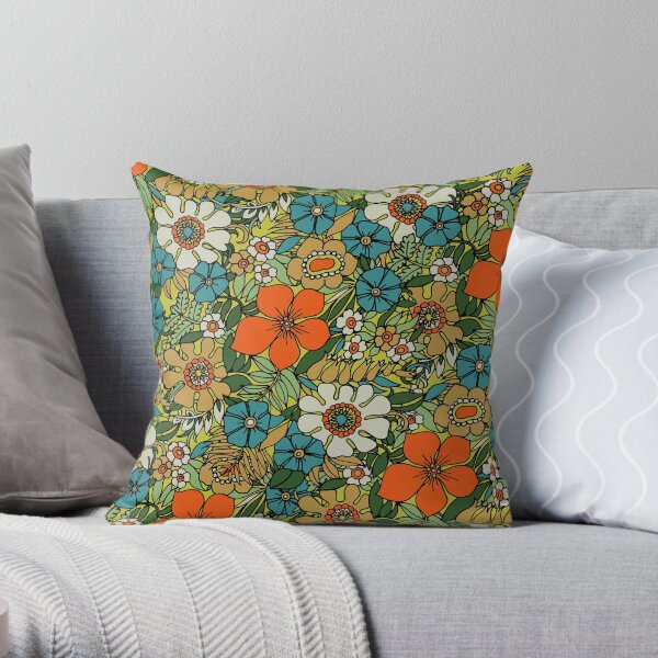 70s Plate Throw Pillow