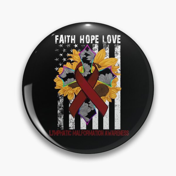 Item preview, Sunflower Faith Hope Love Cross and Flag Lymphatic Malformation Awareness designed and sold by largellie.