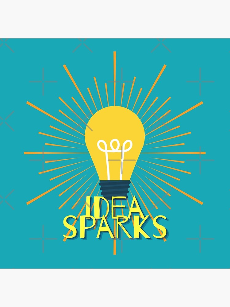 Thumbnail 4 of 4, Pillow, "Idea Sparks" Lightbulb designed and sold by DesignsbyEH.