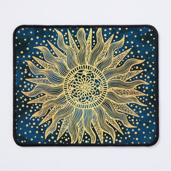 Item preview, Celestial Mandala Blue Gold Sun designed and sold by Julie Erin Designs.