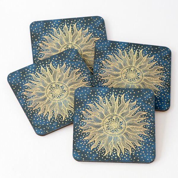 Item preview, Celestial Mandala Blue Gold Sun designed and sold by Julie Erin Designs.