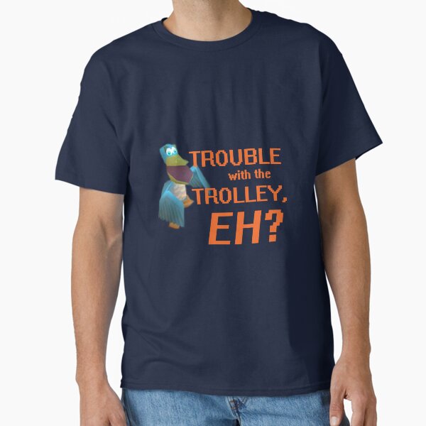 Item preview, "Trouble With The Trolley, Eh?" designed and sold by thenopeland.