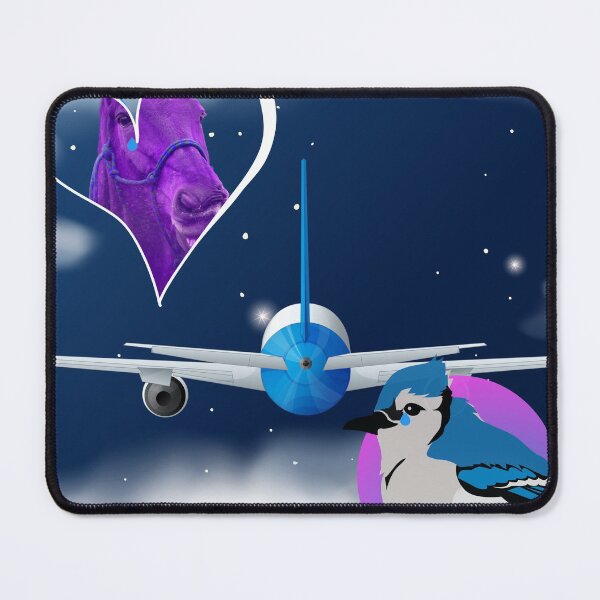 Item preview, Blue Jay and Purple Horse Meme designed and sold by SewnMemories.