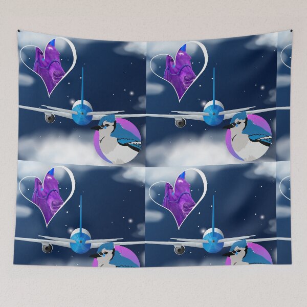 Item preview, Blue Jay and Purple Horse Meme designed and sold by SewnMemories.