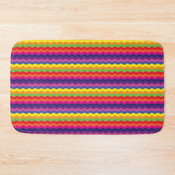 Item preview, Colorful Cray On Horizontal Zig Zag Pattern With Texture designed and sold by FridPix.