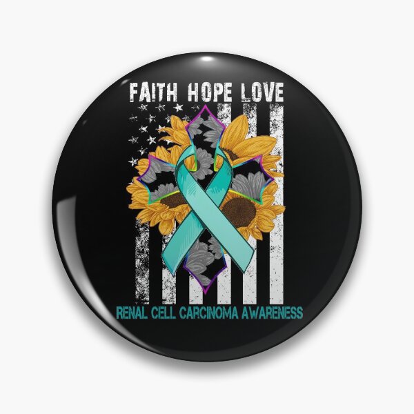 Item preview, Sunflower Faith Hope Love Cross and Flag Renal Cell Carcinoma Awareness designed and sold by largellie.