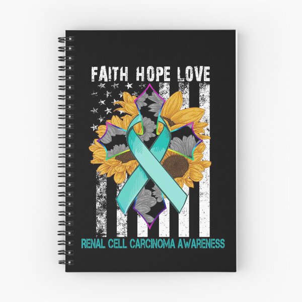 Item preview, Sunflower Faith Hope Love Cross and Flag Renal Cell Carcinoma Awareness designed and sold by largellie.