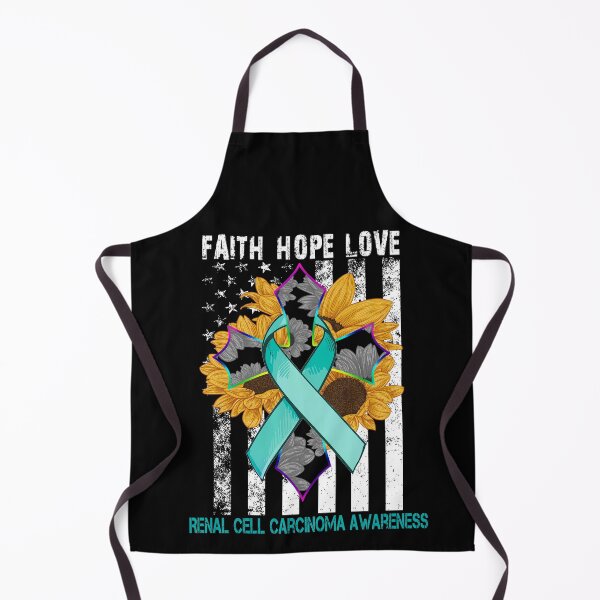 Item preview, Sunflower Faith Hope Love Cross and Flag Renal Cell Carcinoma Awareness designed and sold by largellie.