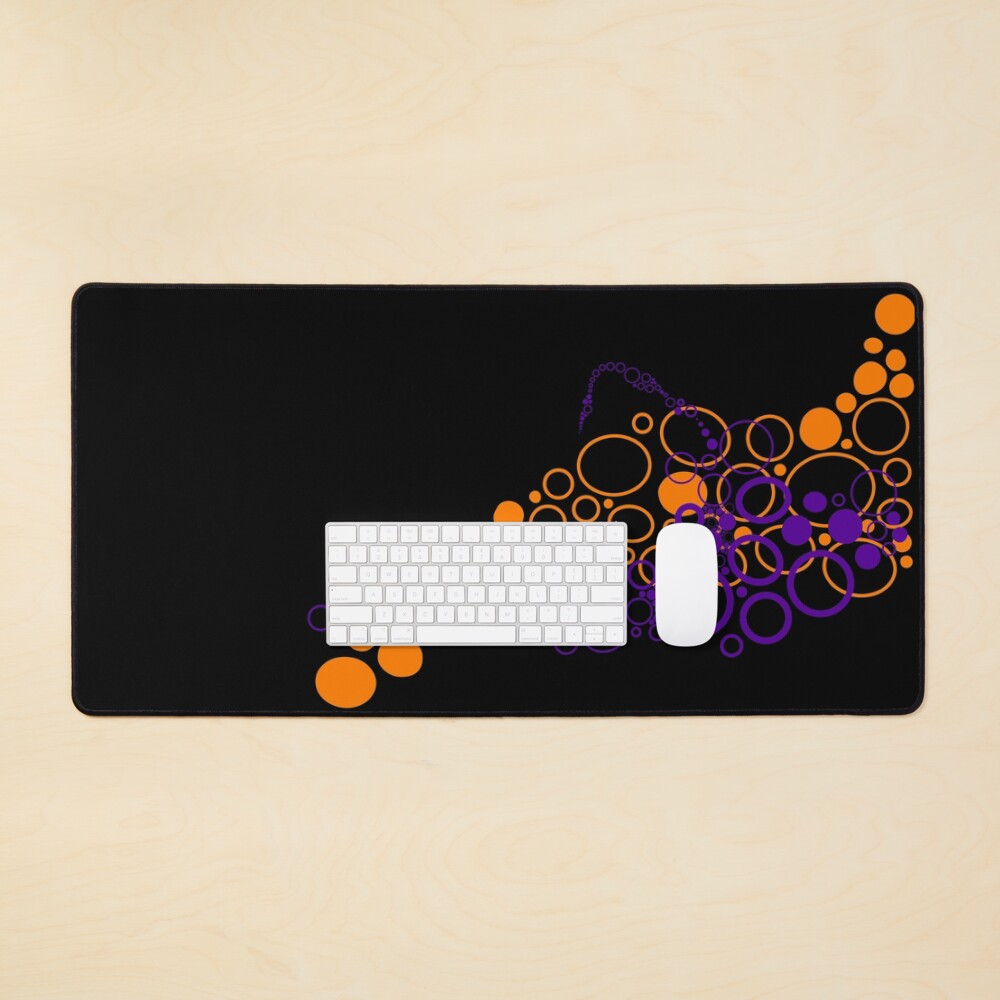 Orange & Purple circles Abstract Mouse Pad
