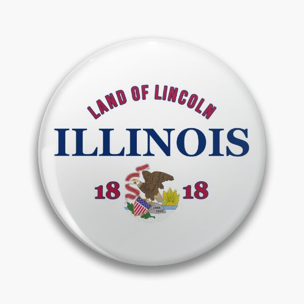 Item preview, Illinois Pride Flag Native Home Land of Lincoln  designed and sold by The Junto Shop.
