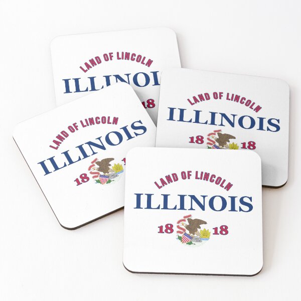 Item preview, Illinois Pride Flag Native Home Land of Lincoln  designed and sold by The Junto Shop.