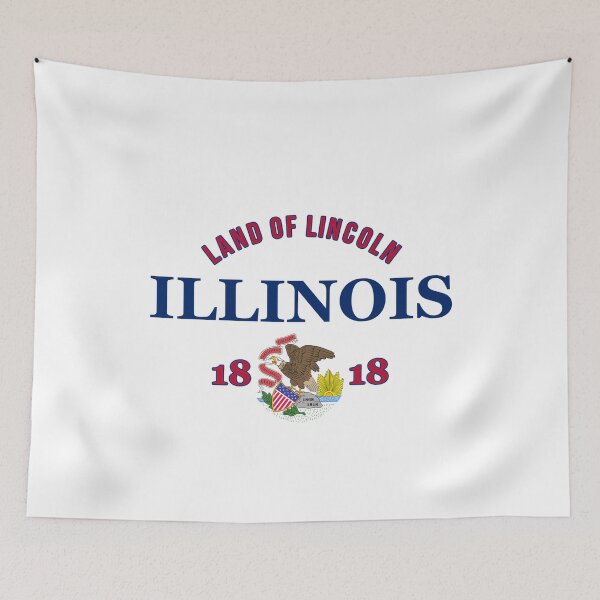 Item preview, Illinois Pride Flag Native Home Land of Lincoln  designed and sold by The Junto Shop.