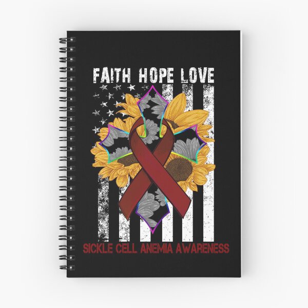 Item preview, Sunflower Faith Hope Love Cross and Flag Sickle Cell Anemia Awareness designed and sold by largellie.