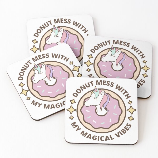 Item preview, Donut Mess with my Magical Vibes // Unicorn Love designed and sold by FartingUnicorn.