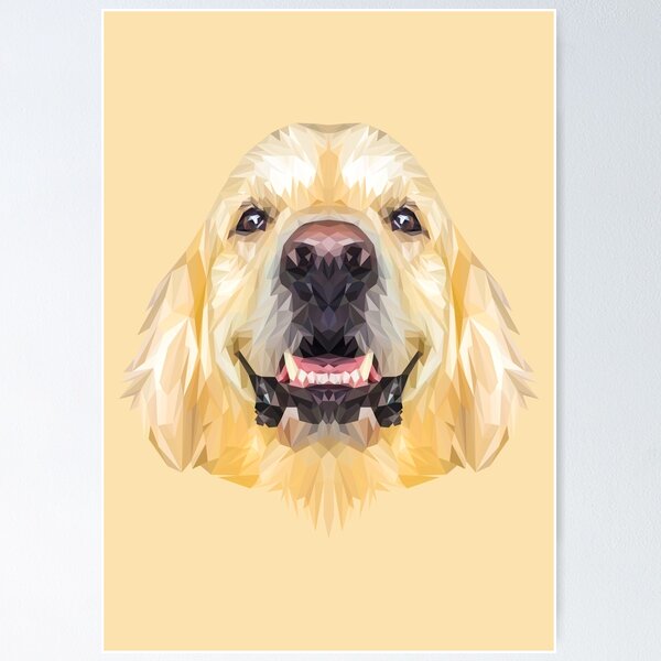 Item preview, Golden Retriever low poly. designed and sold by shekularaz.