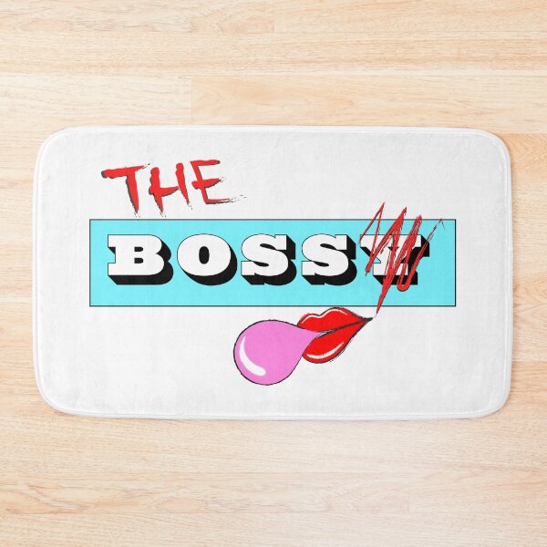 Item preview, The Bossy Boss (With Lips, Blue Banner, White Background) designed and sold by SaraMargolis.