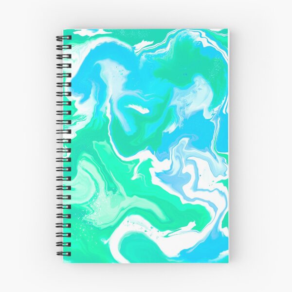 Item preview, Aqua and green marbled paint - groovy pattern ocean colors designed and sold by thephoenixsoul.