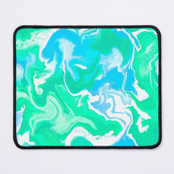 Item preview, Aqua and green marbled paint - groovy pattern ocean colors designed and sold by thephoenixsoul.