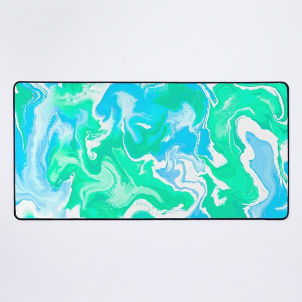 Item preview, Aqua and green marbled paint - groovy pattern ocean colors designed and sold by thephoenixsoul.