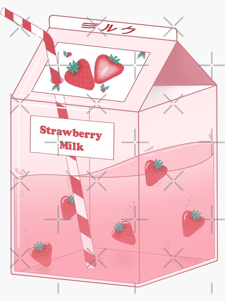 Strawberry Milk Sticker for Sale by BeeReckless