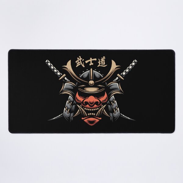 Item preview, Samurai Mask Bushido Way Of The Warrior Japanese Kanji Calligraphy  designed and sold by Parkerzz.