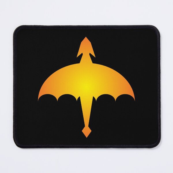 Funky Orange Simple Dragon Design Mouse Pad