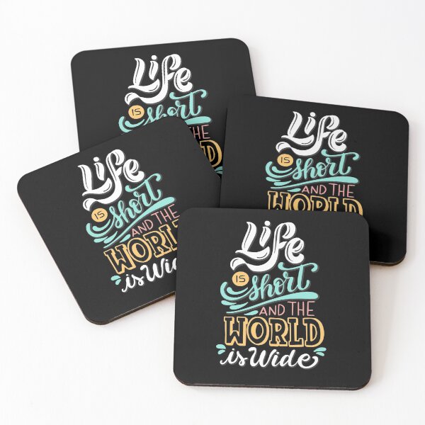 Item preview, life is short an the word is wide - Motivational quotes series designed and sold by NanaDesign7.