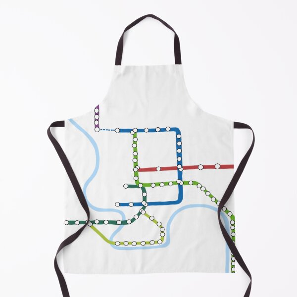 Item preview, Bangkok Thailand MRTA BTS Railway Map - No Labels designed and sold by LaynsLeaf.