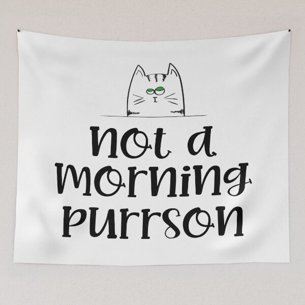 Item preview, Not A Morning Purrson designed and sold by Martini-Four.