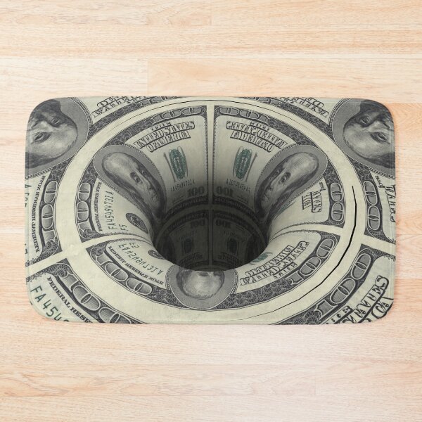 Item preview, Optical Illusion Hole Green Fiat Dollar Wall Street 100 Bill Money (Cash Green/Black) designed and sold by hyproinc.