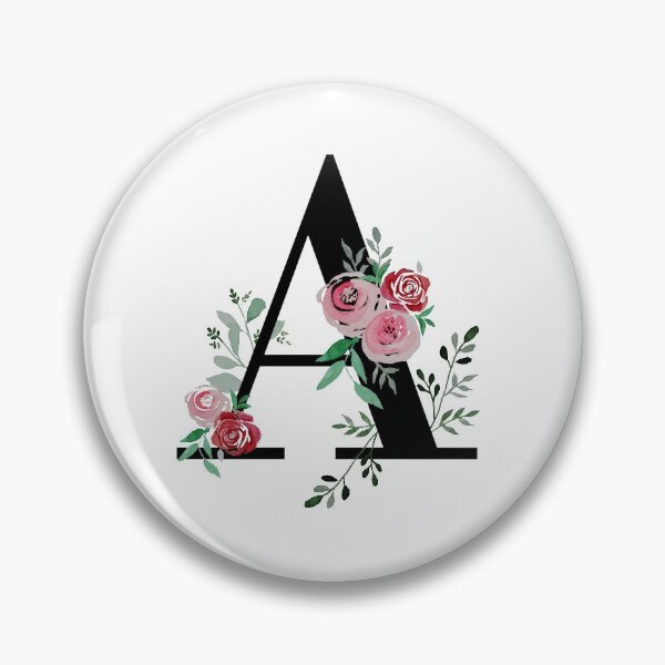 Item preview, Letter A Initials monogram floral designed and sold by Saba-Red-Ideas.
