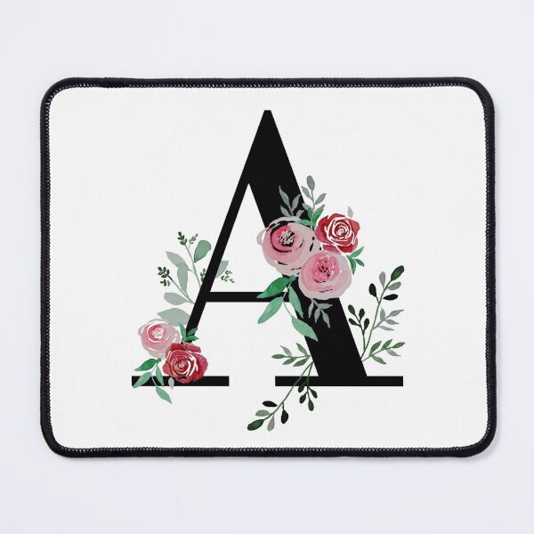 Item preview, Letter A Initials monogram floral designed and sold by Saba-Red-Ideas.